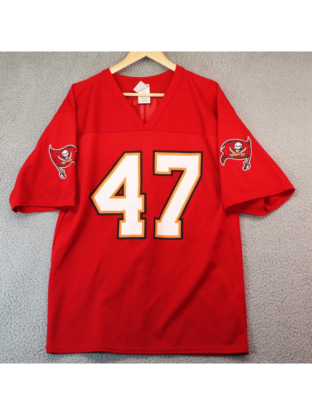 Tampa Bay Buccaneer John Lynch #47 Red NFL Jersey Men Medium